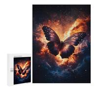 Puzzle 500 PCS pour Adolescents Cosmic Butterfly Wallpaper Puzzle pour Adolescents Améliore La Mémoire Défi À Compléter Amusant en Famille Et Soirée Jeux 500 PCS
