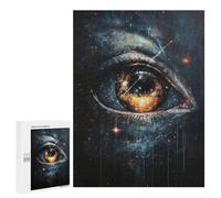 Puzzle 500 PCS pour Adolescents Cosmic Eye Painting Artwork Puzzle pour Adolescents Améliore La Mémoire Défi À Compléter Amusant en Famille Et Soirée Jeux 500 PCS