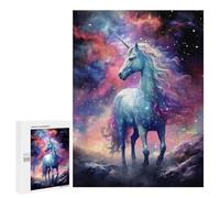 Puzzle 500 PCS pour Adolescents Cosmic Fantasy Unicorn Puzzle Jeux De Famille Assemblage De Motifs Cadeaux Uniques pour Anniversaire Et Noël 500 PCS