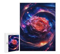 Puzzle 500 PCS pour Adolescents Cosmic Rose Bloom-2 Puzzle pour Adolescents Améliore La Mémoire Défi À Compléter Amusant en Famille Et Soirée Jeux 500 PCS