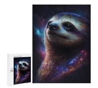 Puzzle 500 PCS pour Adolescents Cosmic Sloth Portrait-16 Casse-têtes pour Adolescents Analyse Et Logique Interaction Parent-Enfant Jeux Stimulants Jouets 500 PCS