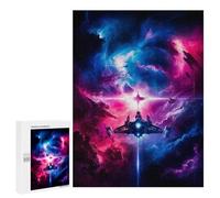 Puzzle 500 PCS pour Adolescents Cosmic Starfighter Odyssey Puzzle Jeux De Famille Assemblage De Motifs Cadeaux Uniques pour Anniversaire Et Noël 500 PCS