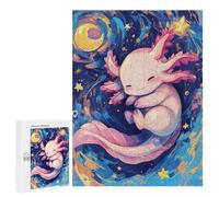 Puzzle 500 PCS pour Adolescents Cute Axoloti Sleeping Jeux De Puzzle Relaxants, Défi Difficile, Cadeaux Uniques pour Anniversaire Et Noël 500 PCS