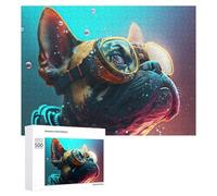 Puzzle 500 PCS pour Adolescents Dive Into Adventure Cool Dog Goggles Puzzle pour Adultes, Jouet, Décoration Murale, Améliore La Mémoire, Aide À Exercer Le Cerveau 500 PCS