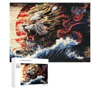 Puzzle 500 PCS pour Adolescents Dragon and Phoenix Symbolic Artwork Puzzle pour Adultes, Jouet, Décoration Murale, Améliore La Mémoire, Aide À Exercer Le Cerveau 500 PCS