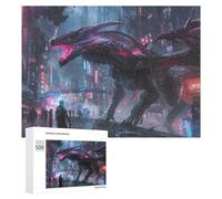 Puzzle 500 PCS pour Adolescents Dragon Cityscape Puzzle pour Adultes Jeu De Réflexion, Analyse Et Logique, Idéal comme Cadeau 500 PCS