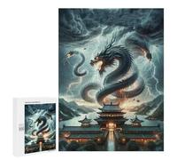 Puzzle 500 PCS pour Adolescents Dragon Temple Stormscape Puzzle pour Adultes, Jouet, Décoration Murale, Améliore La Mémoire, Aide À Exercer Le Cerveau 500 PCS