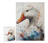 Puzzle 500 PCS pour Adolescents Duck in Splatter Art Puzzles pour Adultes Jeu Familial Décoration Intérieure pour Anniversaire, Noël 500 PCS