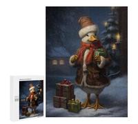 Puzzle 500 PCS pour Adolescents Duck Xmas Sweet Puzzle Jeux De Famille Assemblage De Motifs Cadeaux Uniques pour Anniversaire Et Noël 500 PCS