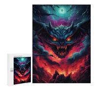 Puzzle 500 PCS pour Adolescents Evil Demon Artwork Puzzle pour Adolescents Améliore La Mémoire Défi À Compléter Amusant en Famille Et Soirée Jeux 500 PCS