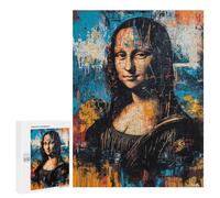 Puzzle 500 PCS pour Adolescents Expressionist Mona Lisa Casse-têtes pour Adultes Jeux Relaxants Analyse Et Logique Interaction Parent-Enfant 500 PCS
