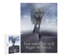 Puzzle 500 PCS pour Adolescents Fear Makes The Wolf Bigger Casse-têtes pour Adolescents Analyse Et Logique Interaction Parent-Enfant Jeux Stimulants Jouets 500 PCS