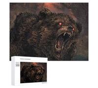 Puzzle 500 PCS pour Adolescents Fiery Beast Roars Puzzle pour Adultes Jeu De Réflexion, Analyse Et Logique, Idéal comme Cadeau 500 PCS