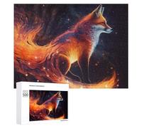 Puzzle 500 PCS pour Adolescents Galactic Fox Celestial Majesty Puzzle pour Adultes, Jouet, Décoration Murale, Améliore La Mémoire, Aide À Exercer Le Cerveau 500 PCS