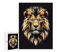 Puzzle 500 PCS pour Adolescents Geometric Lion Casse-têtes pour Adolescents Analyse Et Logique Interaction Parent-Enfant Jeux Stimulants Jouets 500 PCS
