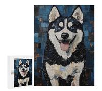 Puzzle 500 PCS pour Adolescents Husky Mosaic Portrait Jeux De Puzzle Relaxants, Défi Difficile, Cadeaux Uniques pour Anniversaire Et Noël 500 PCS