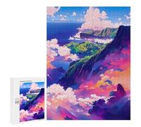 Puzzle 500 PCS pour Adolescents Island Beyond The Clouds Puzzles pour Adultes Jeux De Détente Décoration Parfaite Interaction Parent-Enfant 500 PCS