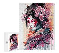 Puzzle 500 PCS pour Adolescents Japanese Geisha Painting Jeux De Puzzle Relaxants, Défi Difficile, Cadeaux Uniques pour Anniversaire Et Noël 500 PCS