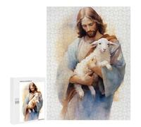 Puzzle 500 PCS pour Adolescents Jesus Christ - The Good Shepherd Puzzles pour Adultes Jeu Familial Décoration Intérieure pour Anniversaire, Noël 500 PCS