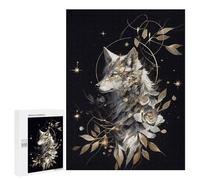 Puzzle 500 PCS pour Adolescents Kintsugi Art White Wolf Puzzle pour Adultes Jeux Relaxants Décoration Parfaite, pour Toute La Famille 500 PCS