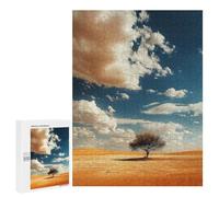 Puzzle 500 PCS pour Adolescents Lone Tree Desert Watch Puzzle pour Adultes Jouets Anti-Stress Difficile Idéal comme Cadeau 500 PCS