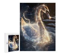Puzzle 500 PCS pour Adolescents Luminous Swan Grace Puzzles pour Adultes Jeux De Détente Décoration Intérieure Cadeaux Uniques pour Anniversaire Et Noël 500 PCS