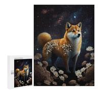 Puzzle 500 PCS pour Adolescents Magical Fox in Starry Night Puzzle pour Adolescents Améliore La Mémoire Défi À Compléter Amusant en Famille Et Soirée Jeux 500 PCS