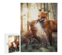Puzzle 500 PCS pour Adolescents Magical Foxes Puzzle Jeux De Famille Assemblage De Motifs Cadeaux Uniques pour Anniversaire Et Noël 500 PCS