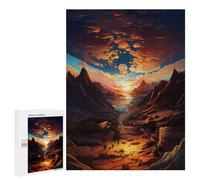 Puzzle 500 PCS pour Adolescents Magical Sunset Valley Puzzles pour Adultes : Améliorent La Mémoire, Difficiles Et Stimulants, Cadeaux De Noël Et d'anniversaire 500 PCS