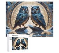 Puzzle 500 PCS pour Adolescents Magical Winter Owls Puzzles pour Adultes Jeu Familial Course De Vitesse Manuelle Cadeaux Anti-Stress 500 PCS