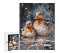 Puzzle 500 PCS pour Adolescents Merry Xmas Duck Family Puzzle Jeux De Famille Assemblage De Motifs Cadeaux Uniques pour Anniversaire Et Noël 500 PCS