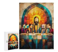 Puzzle 500 PCS pour Adolescents Modern Cubist Vision of The Last Supper Jeux De Puzzle Relaxants, Défi Difficile, Cadeaux Uniques pour Anniversaire Et Noël 500 PCS