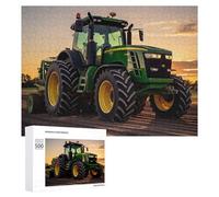 Puzzle 500 PCS pour Adolescents Modern Farm Tractor at Sunset -1 Puzzle pour Adultes Jeu De Réflexion, Analyse Et Logique, Idéal comme Cadeau 500 PCS