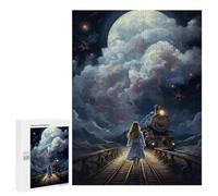 Puzzle 500 PCS pour Adolescents Moonlit Journey Puzzles pour Adultes Jeu Familial Course De Vitesse Manuelle Cadeaux Anti-Stress 500 PCS