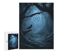 Puzzle 500 PCS pour Adolescents Mystic Forest Path with Pentagram Puzzles pour Adultes Jeu Familial Décoration Intérieure pour Anniversaire, Noël 500 PCS