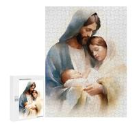 Puzzle 500 PCS pour Adolescents Nativity Scene - Baby Jesus, Mary & Josef Puzzles pour Adultes Jeux De Détente Décoration Intérieure Cadeaux Uniques pour Anniversaire Et Noël 500 PCS
