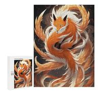 Puzzle 500 PCS pour Adolescents Nine-Tailed Fox Animal Casse-têtes pour Adolescents Analyse Et Logique Interaction Parent-Enfant Jeux Stimulants Jouets 500 PCS