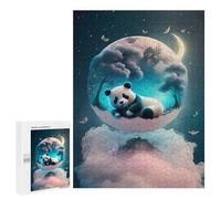 Puzzle 500 PCS pour Adolescents Panda Dreams in Moonlight Puzzle pour Adultes, Jouet, Décoration Murale, Améliore La Mémoire, Aide À Exercer Le Cerveau 500 PCS