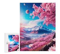 Puzzle 500 PCS pour Adolescents Pink Tree Puzzles pour Adultes Jeux Relaxants Décoration Intérieure Cadeaux Uniques pour Anniversaire Et Noël 500 PCS