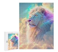 Puzzle 500 PCS pour Adolescents Rainbow Lion in Clouds Puzzles pour Adultes : Améliorent La Mémoire, Difficiles Et Stimulants, Cadeaux De Noël Et d'anniversaire 500 PCS