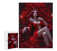 Puzzle 500 PCS pour Adolescents Red Queen of Roses Casse-têtes pour Adolescents Analyse Et Logique Interaction Parent-Enfant Jeux Stimulants Jouets 500 PCS
