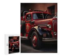 Puzzle 500 PCS pour Adolescents Retro Fire Engine Puzzle Jeux De Famille Assemblage De Motifs Cadeaux Uniques pour Anniversaire Et Noël 500 PCS