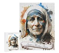 Puzzle 500 PCS pour Adolescents Saint Mother Teresa India Puzzle Jeux De Famille Assemblage De Motifs Cadeaux Uniques pour Anniversaire Et Noël 500 PCS
