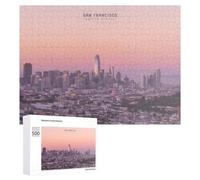 Puzzle 500 PCS pour Adolescents San Francisco Skyline at Sunset Puzzle pour Adultes Jeu De Réflexion, Analyse Et Logique, Idéal comme Cadeau 500 PCS