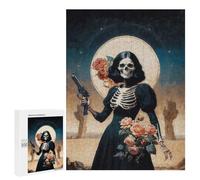 Puzzle 500 PCS pour Adolescents Santa Muerte Jeux De Puzzle Relaxants, Défi Difficile, Cadeaux Uniques pour Anniversaire Et Noël 500 PCS