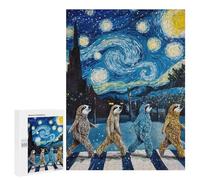 Puzzle 500 PCS pour Adolescents Sloth Abbey Road Puzzles pour Adultes Jeux Relaxants Décoration Intérieure Cadeaux Uniques pour Anniversaire Et Noël 500 PCS