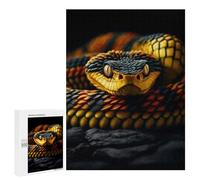 Puzzle 500 PCS pour Adolescents Snake Gold and Black Casse-têtes pour Adolescents Analyse Et Logique Interaction Parent-Enfant Jeux Stimulants Jouets 500 PCS