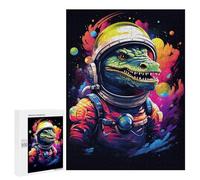 Puzzle 500 PCS pour Adolescents Space Dinosaur Adventure -8 Puzzle pour Adolescents Améliore La Mémoire Défi À Compléter Amusant en Famille Et Soirée Jeux 500 PCS