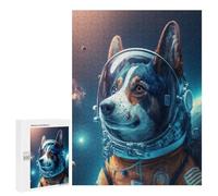 Puzzle 500 PCS pour Adolescents Space Dog Fantasy Jeux De Puzzle Relaxants, Défi Difficile, Cadeaux Uniques pour Anniversaire Et Noël 500 PCS