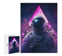 Puzzle 500 PCS pour Adolescents Space Explorer Astronaut Artwork Puzzle pour Adolescents Améliore La Mémoire Défi À Compléter Amusant en Famille Et Soirée Jeux 500 PCS